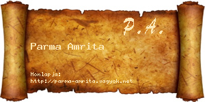 Parma Amrita névjegykártya